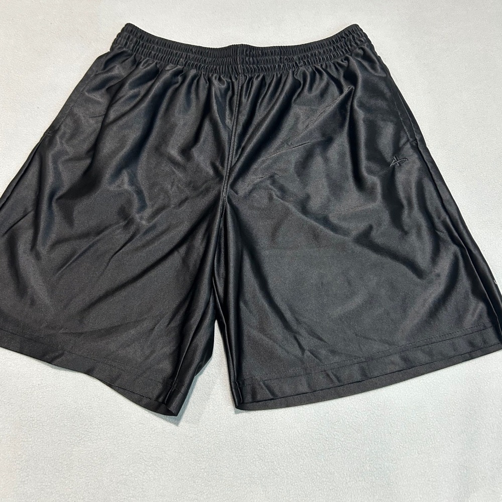 Athletech Basketball Shorts Mens Large Black Elastic Waist Pockets Athletic